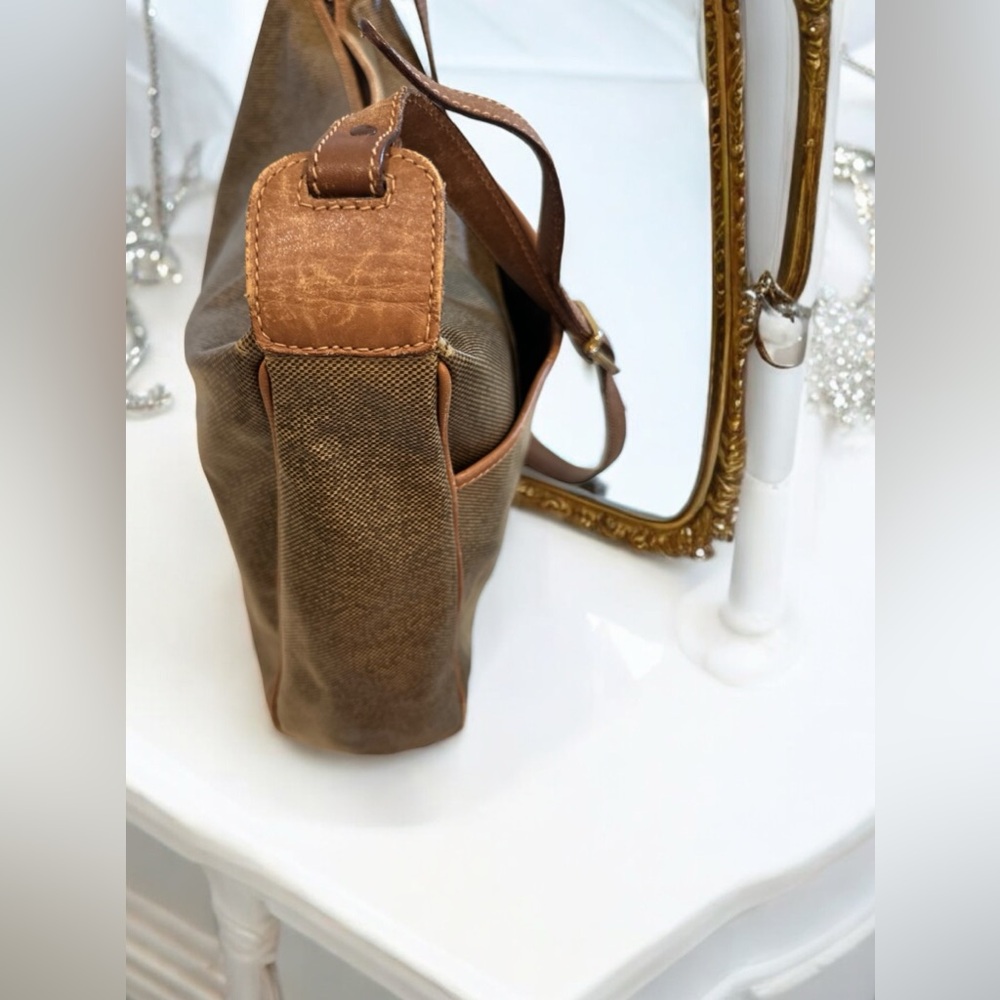Celine Beige Coated Canvas and Leather Shoulder Bag - Picture 6 of 14